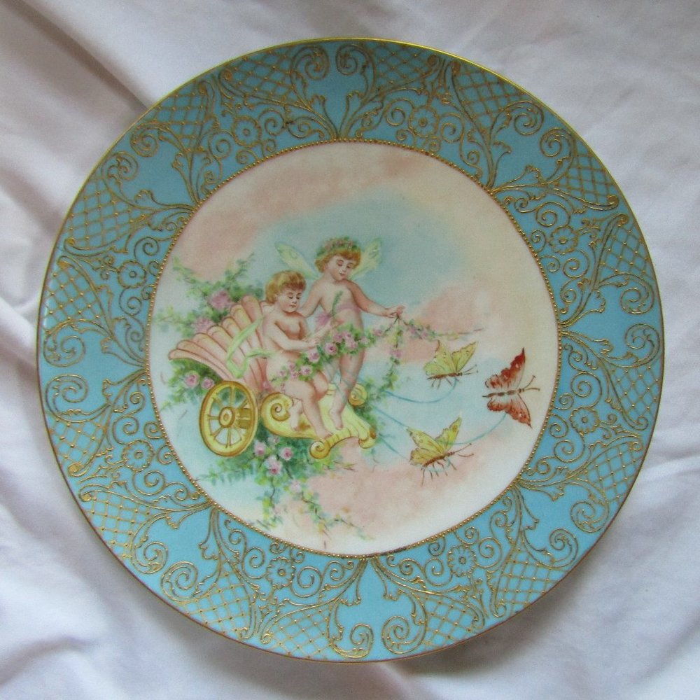 Hand painted angel plate